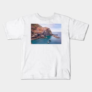 Cinque Terre in Italy on the coast Kids T-Shirt